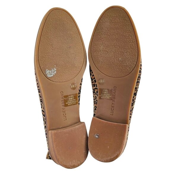 Lucky Brand Leopard Print Slip-On Loafers Size 9 - Picture 3 of 5